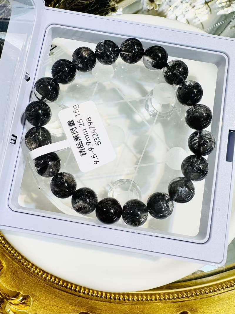 精品油墨晶透體黑武士黑閃靈9.5-9.9mm25.15g淨化消負能量防噩夢