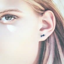 Titanium　pierced earrings・チタンピアス2粒・=P・B=１６G