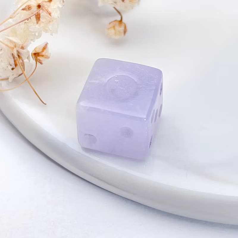 紫羅蘭翡翠骰子擺飾 | 天然緬甸翡翠A貨 | 送禮