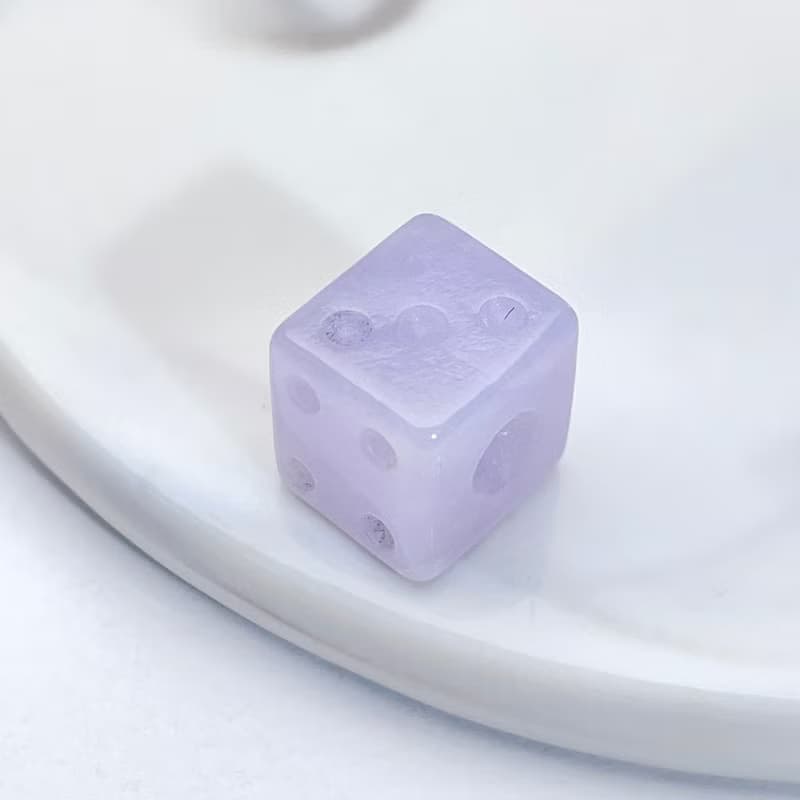 紫羅蘭翡翠骰子擺飾 | 天然緬甸翡翠A貨 | 送禮