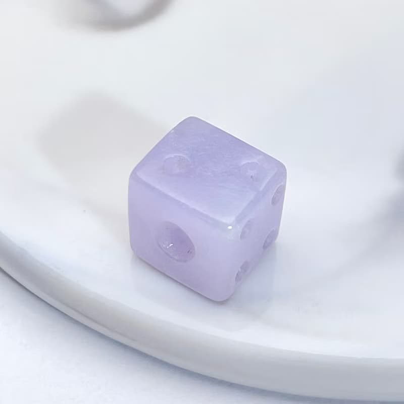 紫羅蘭翡翠骰子擺飾 | 天然緬甸翡翠A貨 | 送禮
