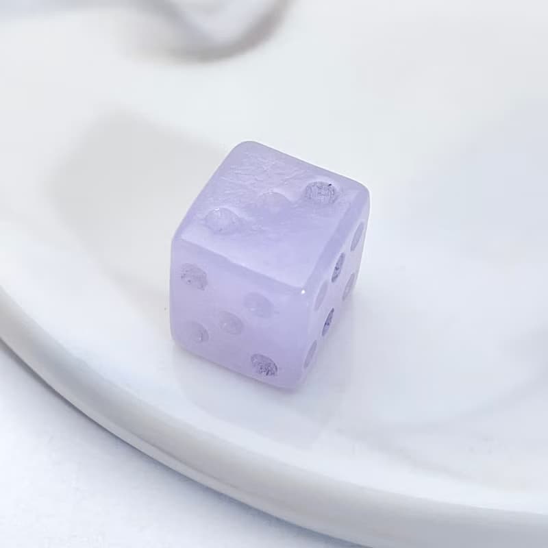 紫羅蘭翡翠骰子擺飾 | 天然緬甸翡翠A貨 | 送禮