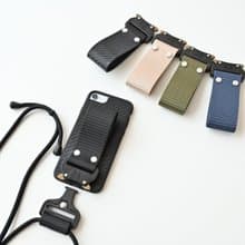 iPhone限定 クイックリリース 【 カーボンレザー 】 ストラップ スマホショルダー スマホストラップ プレゼント ギフト 父の日 CO13M