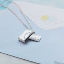 //愛的親筆信頸鏈// S925純銀 手工銀飾 生日禮物 情人節禮物