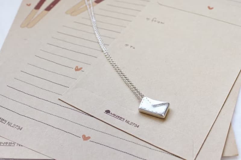//愛的親筆信頸鏈// S925純銀 手工銀飾 生日禮物 情人節禮物