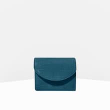 WOVE - Trifold Wallet (Croco Texture) in Teal