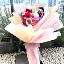 附贈透明大提袋 浮誇系畢業熊超大花束  畢業花束/不凋花/乾燥花