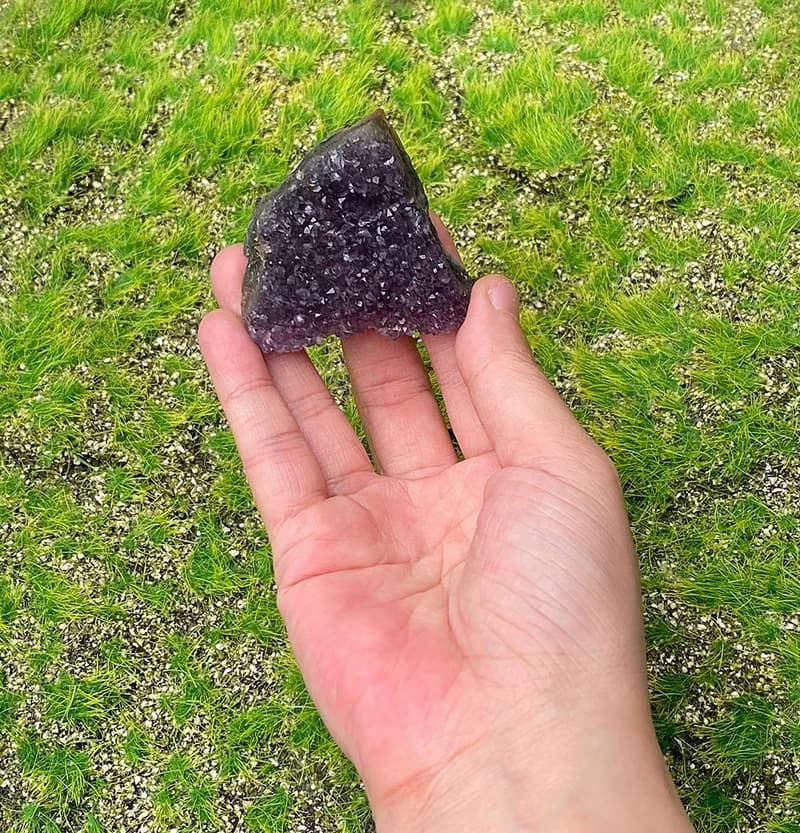 招財開運-天然原皮原礦滿天星紫晶簇 紫水晶 消磁淨化 快速出貨