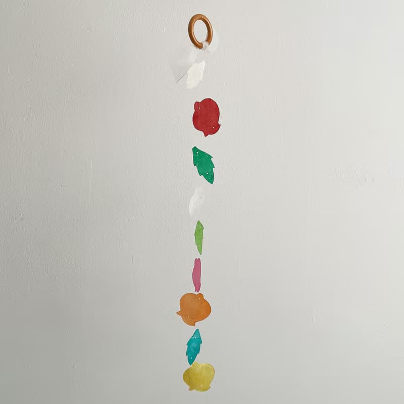 PRE-MADE | Stationery Tulip _Tropical Kitsch | Shell Wind Chime Mobile | #1-291