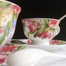 【老時光 OLD-TIME】早期二手國外進口茶具組(兩杯兩盤為一組)