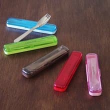 cuisine 先割れスプーン&ケース セット スプーン フォーク 持ち運び 子供 子ども 学校 食事 おしゃれ かわいい ギフト アウトドア 日本製