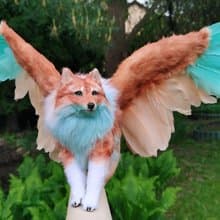 Wings wolf animal artdoll stuffed poseable