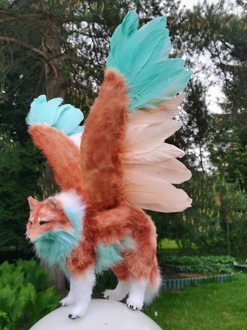 Wings wolf animal artdoll stuffed poseable