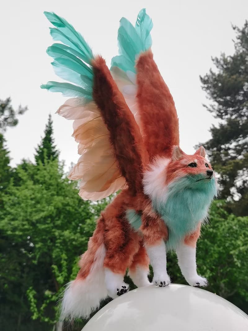 Wings wolf animal artdoll stuffed poseable