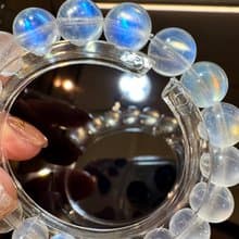 精品天然高彩藍月光水晶10mm27.34g人緣桃花提升魅力助眠緩解急躁