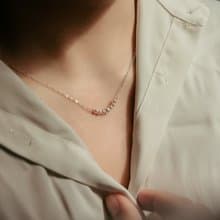 SELENE 微笑珍珠項鍊 Swarovski 施華洛世奇 SV925/14KGF
