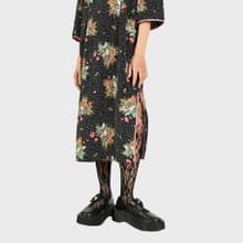 【蛋植物古著】花火花束印花古著旗袍