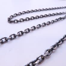 厚實感純銀鍊 染黑款 - 寬度約3.6mm