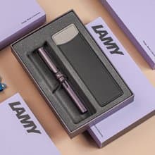 【雷雕刻字】LAMY 鋼筆 限量單入筆套禮盒 /AL star 2025 - 紫灰