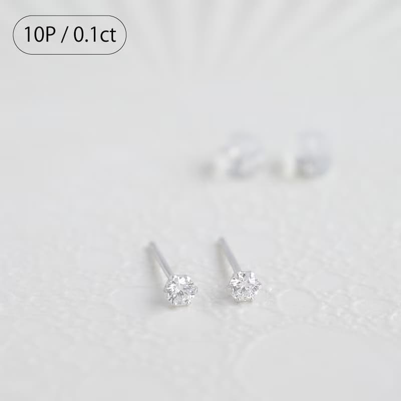 天然真鑽 鑽石耳環 platinum 日本製造 耳針 輕珠寶