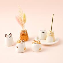 NEW! Chunky Chonk Cat - Ceramic Incense holder, home decor idea