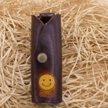 微笑手染簡約皮革鑰匙包