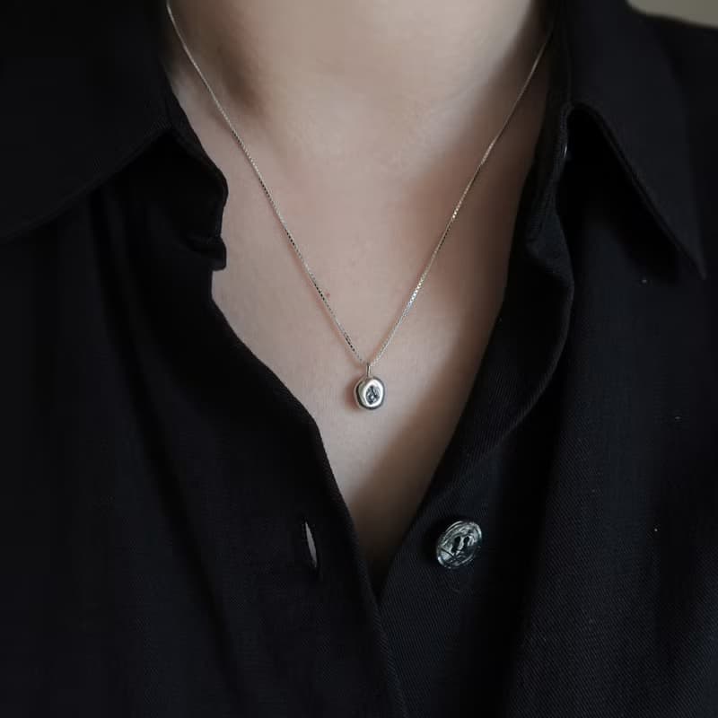 999純銀 厚款 彩色 藍寶石 尖晶石 原礦 方格鍊 項鍊 免費包裝