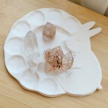 【情人節禮物】靜謐晚安白兔收納瓷盤/飾品擺拍與分格小皿飾品盤
