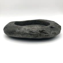 石來運轉-天然河磨石盤煙灰缸硯台書畫墨池擺件飾品盤/送禮/造景/