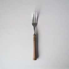 日本高桑金屬  日製復古風木柄不鏽鋼甜點叉-2入
