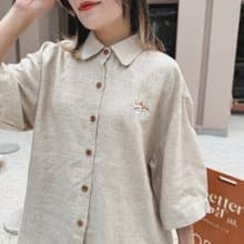 Oliver oversize linen Shirt 麻布 襯衫 Natural 自然色