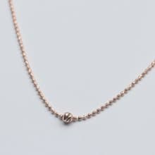 14K 閃亮切割金球項鍊 (40cm)