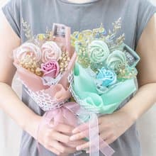 玫瑰馬林糖乾燥花束CO004(2色可挑) 情人節 生日 畢業 紀念日