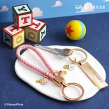迪士尼 彼思 Toy Story 特別版 刻字編織皮革/鋼製鑰匙圈 (5色)
