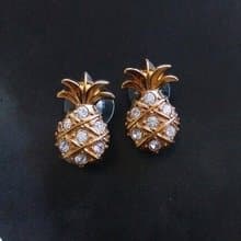 Vintage Jewelry 西洋古董飾品 AVON  小鳳梨 小波羅 針式耳環