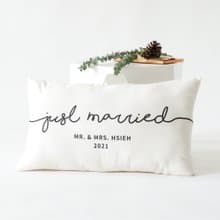 Just Married 文字抱枕