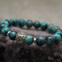 事事順利 中性款水晶手鍊 ||  鳳凰石 四神兽銀飾