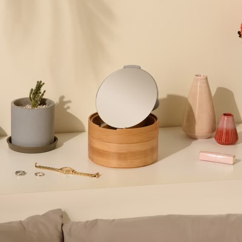 【Gudee】JULI 雙層飾品附鏡盒 飾品收納