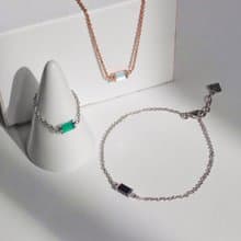 Onyx baguette bracelet #minimsignature B079