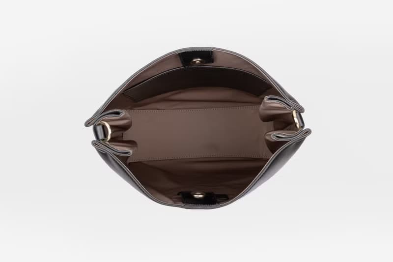 Two-Tone Tote 素皮革拼色手提包 側背包 黑色x米白色