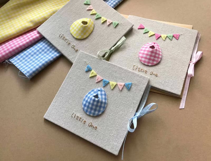 小小圍兜的祝福 |手工卡| 生日卡| Handmade Baby card 藍色2.0版