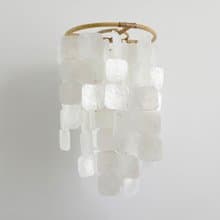 DIY-KIT | Polish Restr.(L)-White-Square| Shell Wind Chime Mobile | #0-395