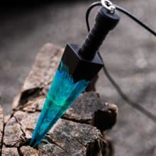 Pendant Crystal sword Polar Night glows in the dark
