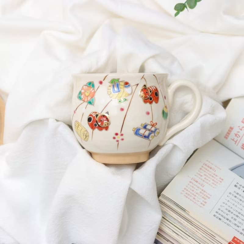 京燒立體馬克杯 - 赤牛