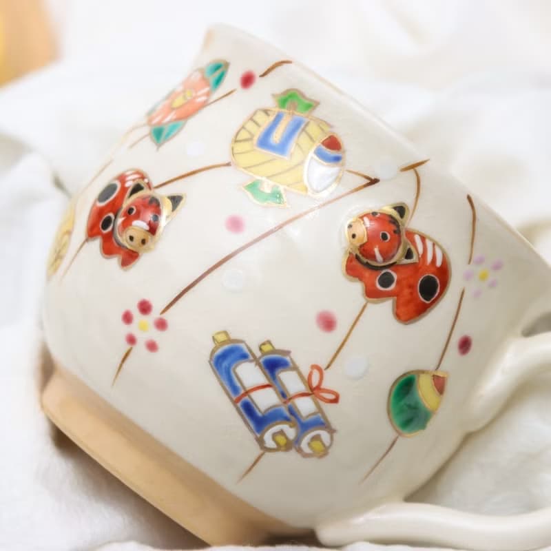 京燒立體馬克杯 - 赤牛