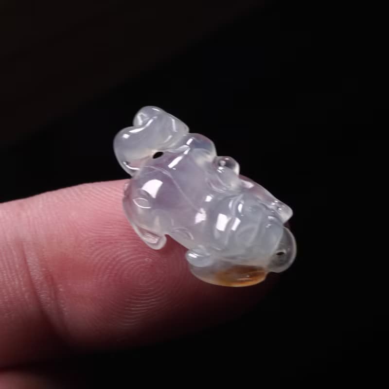 【招財神獸】冰種飄黃翡翡翠貔貅| 裸石| 天然緬甸玉A貨翡翠|送禮