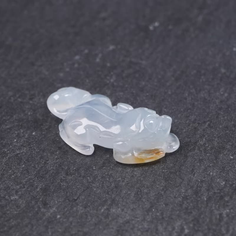 【招財神獸】冰種飄黃翡翡翠貔貅| 裸石| 天然緬甸玉A貨翡翠|送禮