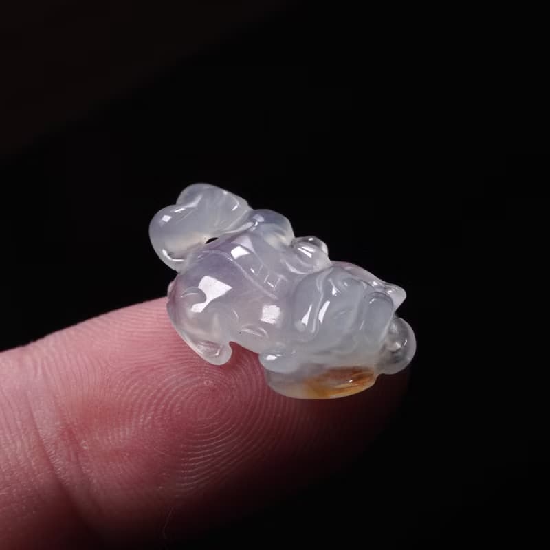 【招財神獸】冰種飄黃翡翡翠貔貅| 裸石| 天然緬甸玉A貨翡翠|送禮
