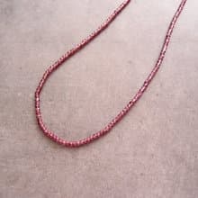 【K14gf】Colored Stone Plane Necklace　Rhodolite Garnet・ロードライトガーネット