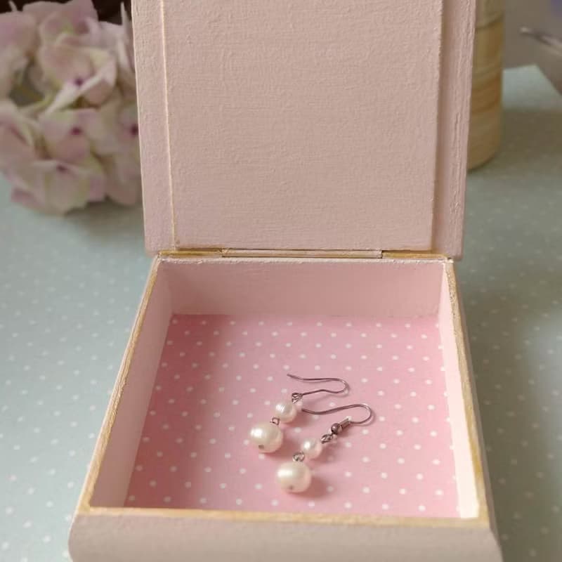 情人节礼物 Valentine's Day Gift Small jewelry box with peony for woman Trinket box